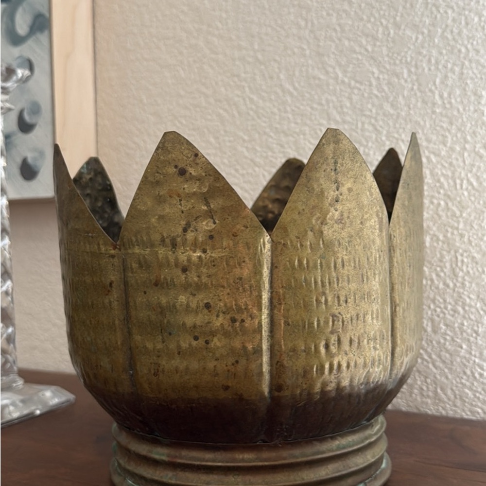 Antique Brass Decorative Planter